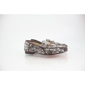Sam Edelman Loraine Bit Loafer Shoe Grey Sequin Tweed Girls Size 4 Slip On